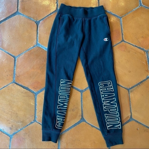 Champion Reverse Weave Sweatpants Women XS Logo Embroidered C Joggers Athleisure - Picture 1 of 10